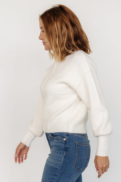 Frannie Knit Turtleneck Sweater | Cream - Baltic Born