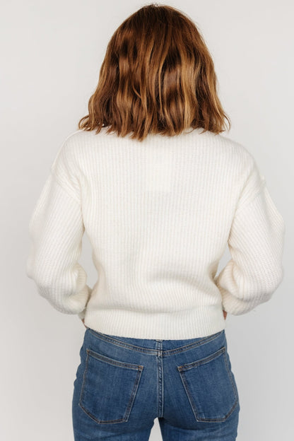 Frannie Knit Turtleneck Sweater | Cream - Baltic Born