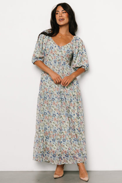 Ginny Maxi Dress | Light Green Floral - Baltic Born