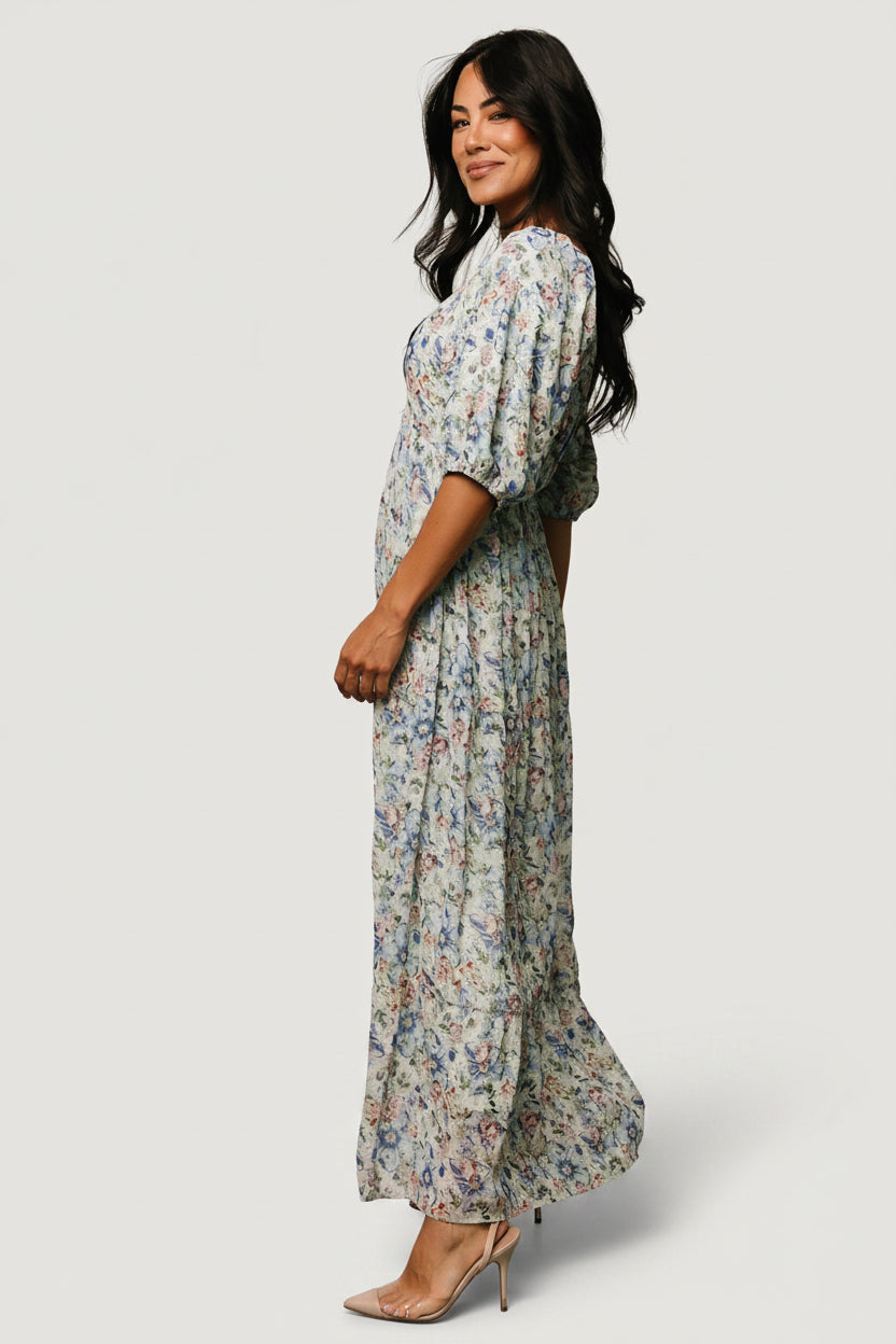 Baltic Born Womens Ginny Maxi Dress | Light Green Floral