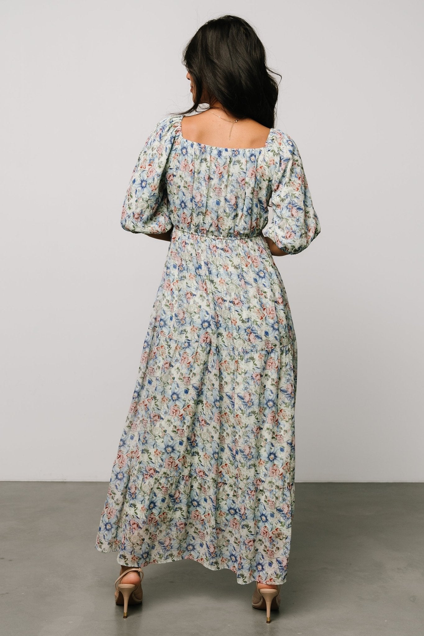 Ginny Maxi Dress | Light Green Floral - Baltic Born