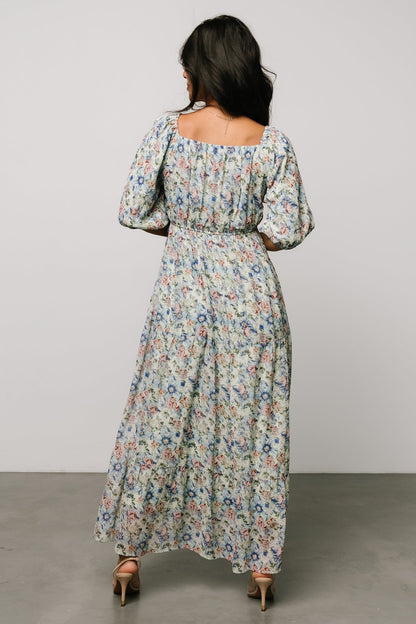 Ginny Maxi Dress | Light Green Floral - Baltic Born