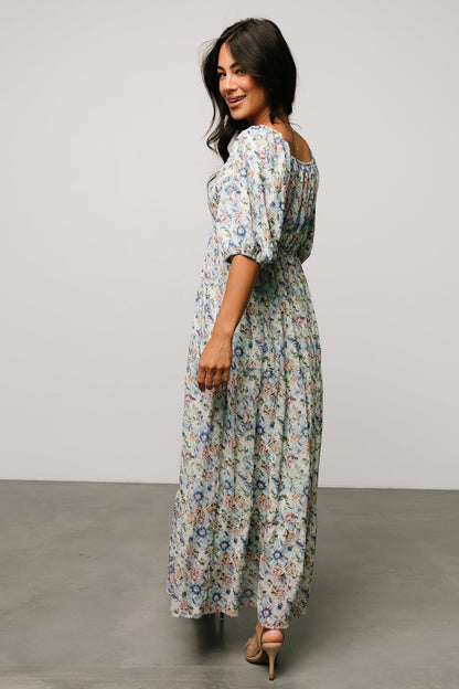 Ginny Maxi Dress | Light Green Floral - Baltic Born