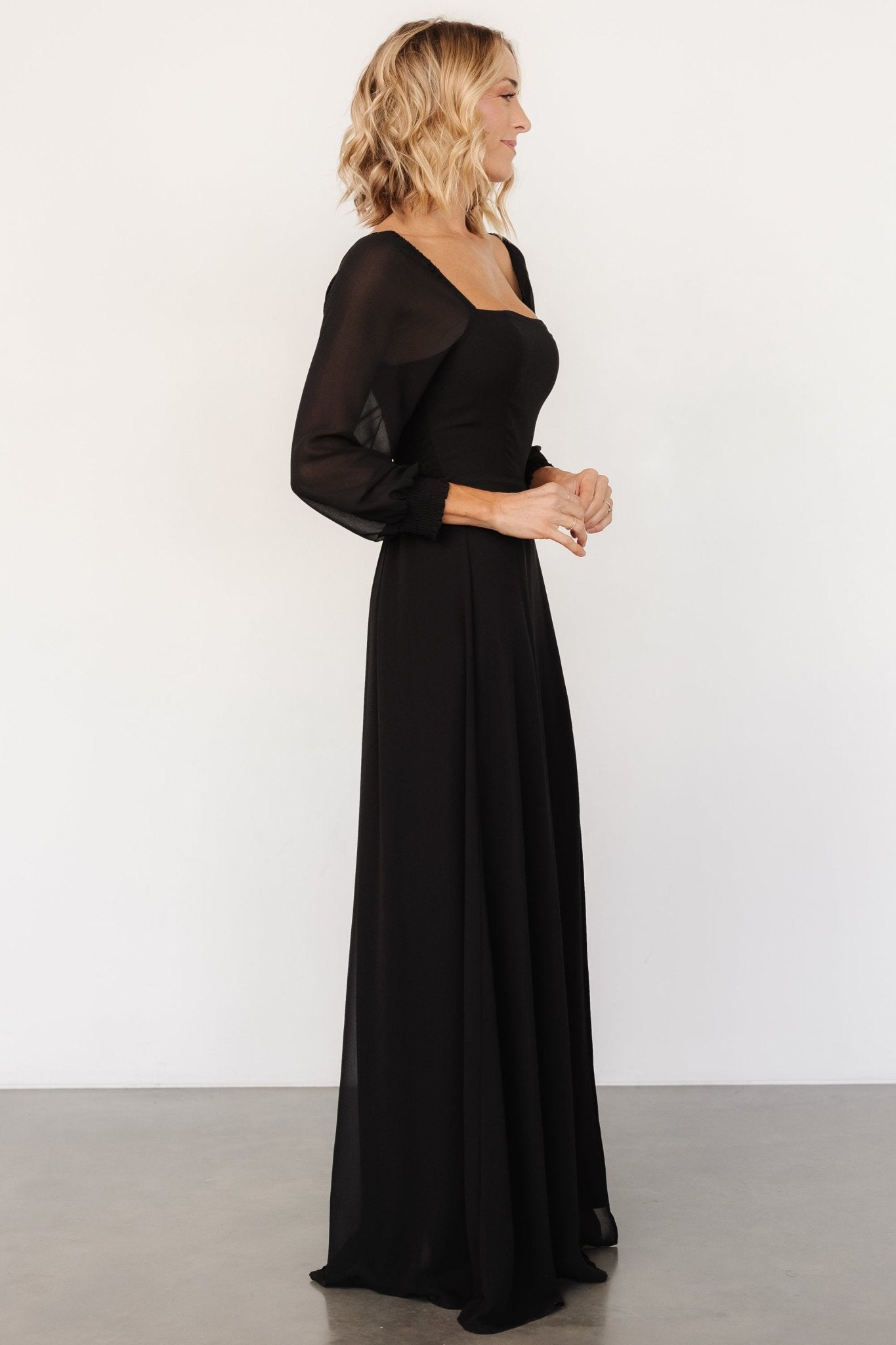 Giselle Maxi Dress | Black - Baltic Born