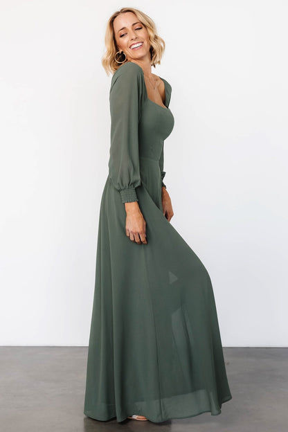 Giselle Maxi Dress | Dark Sage - Baltic Born