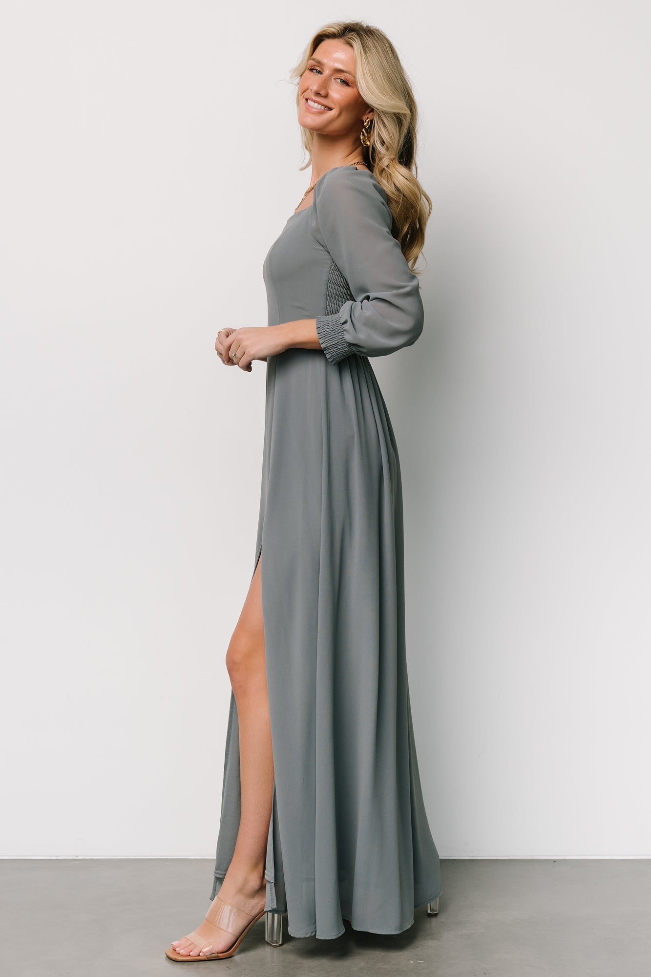 Giselle Maxi Dress | Dusty Blue - Baltic Born