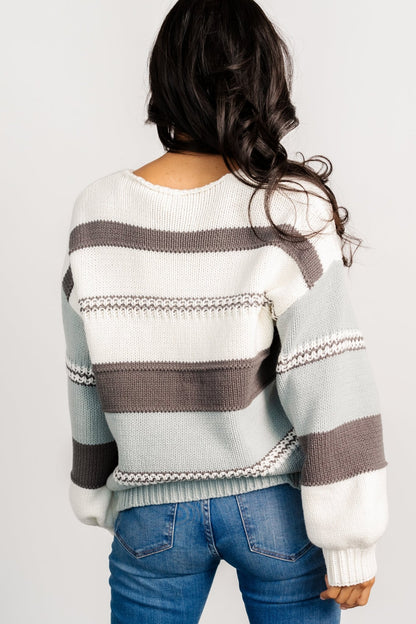 Glasgow Knit Sweater | Ivory Stripe - Baltic Born