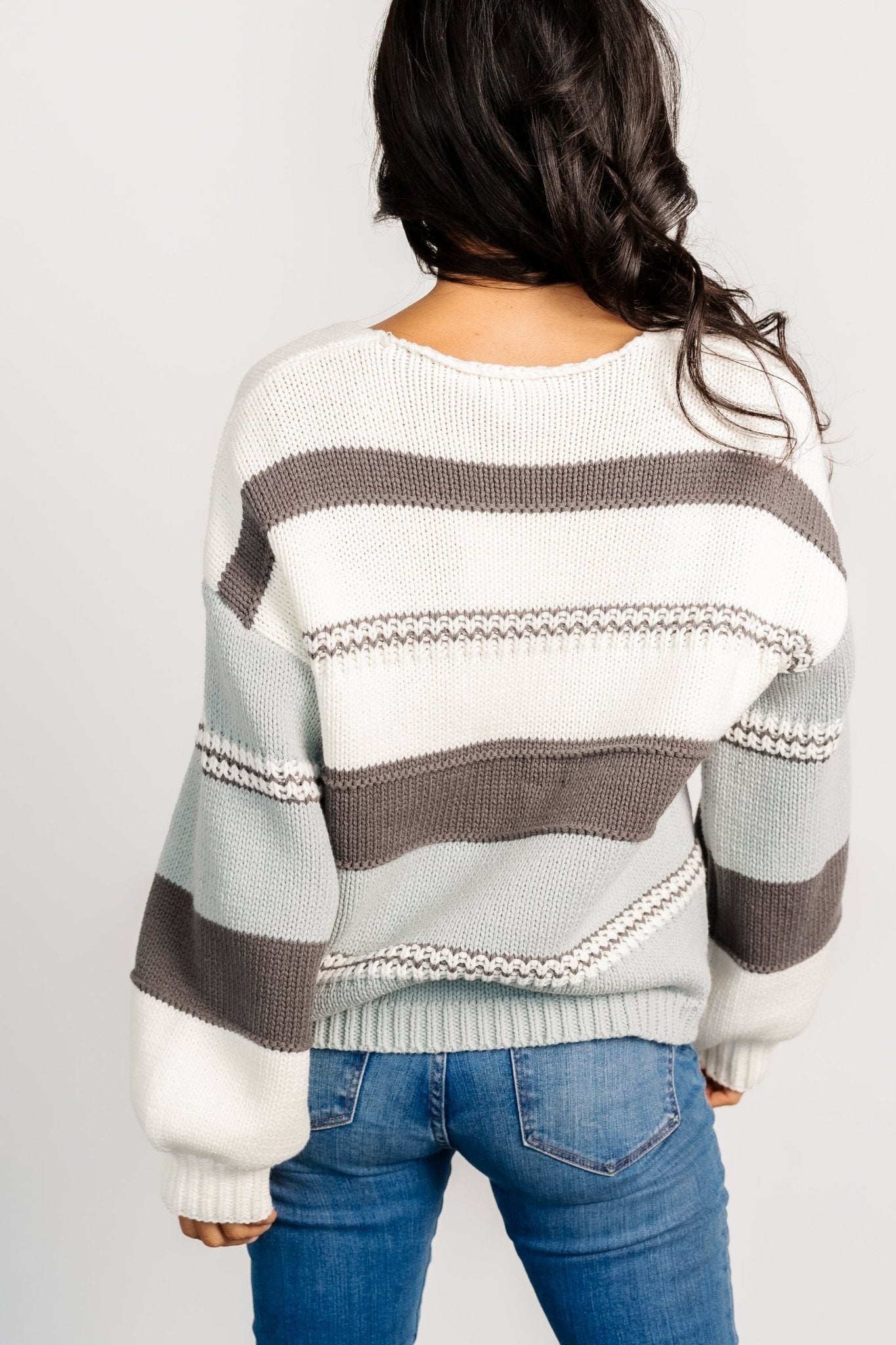 Glasgow Knit Sweater | Ivory Stripe - Baltic Born