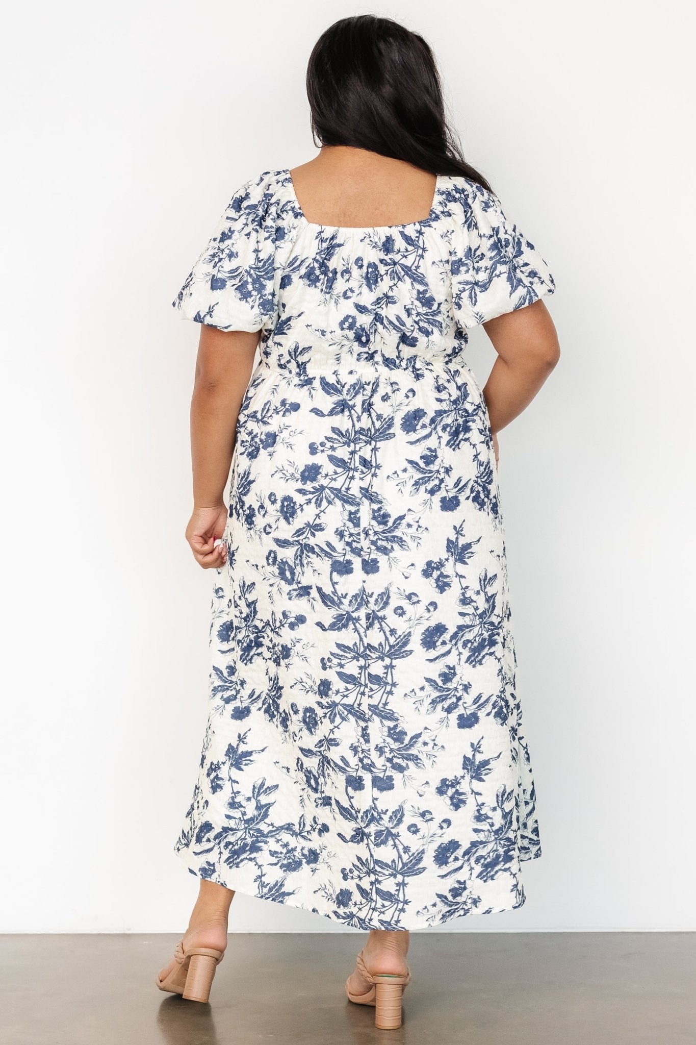 Graceland Maxi Dress | Cream + Navy Floral - Baltic Born