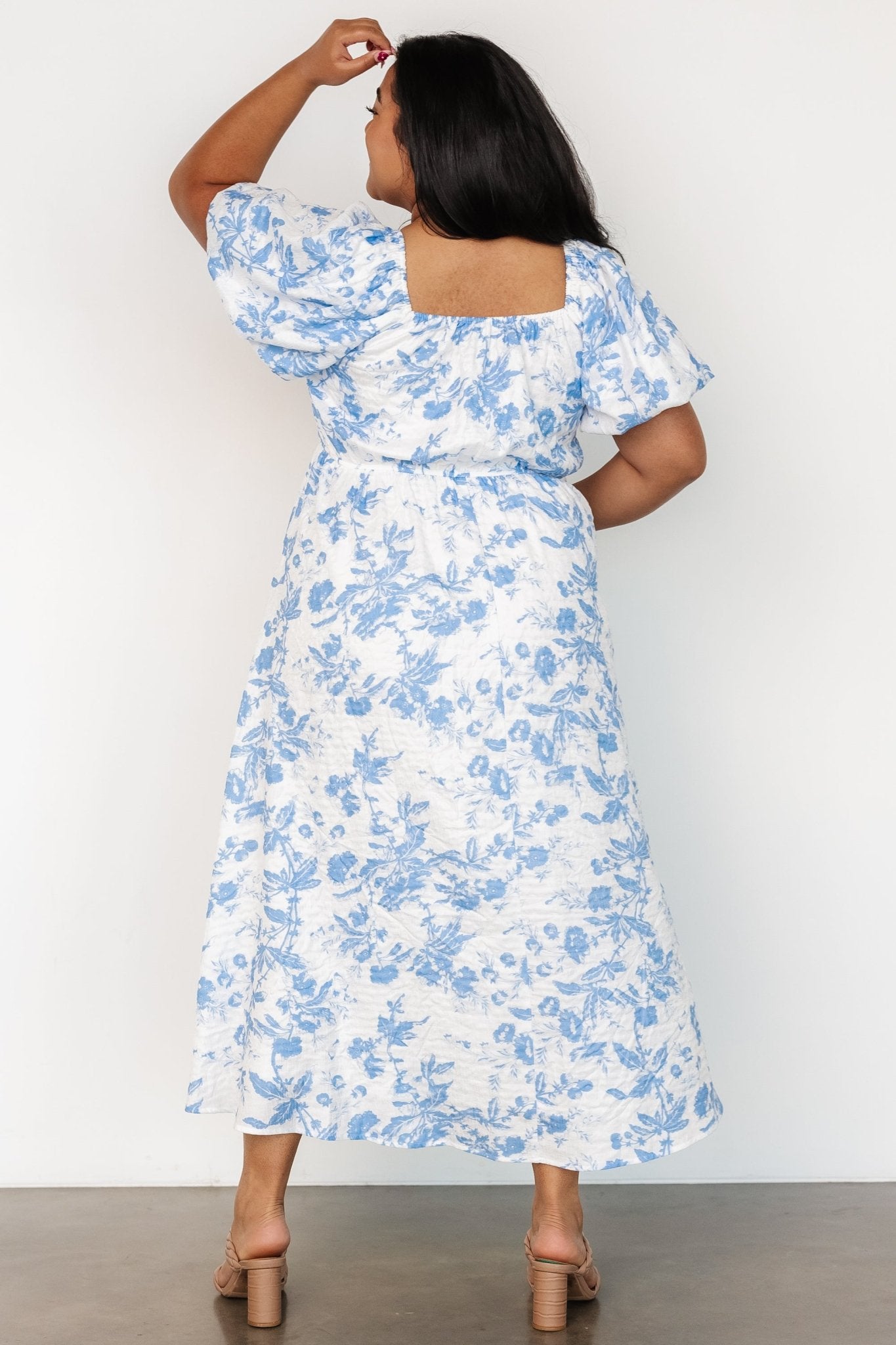 Graceland Maxi Dress | White + Blue Floral - Baltic Born