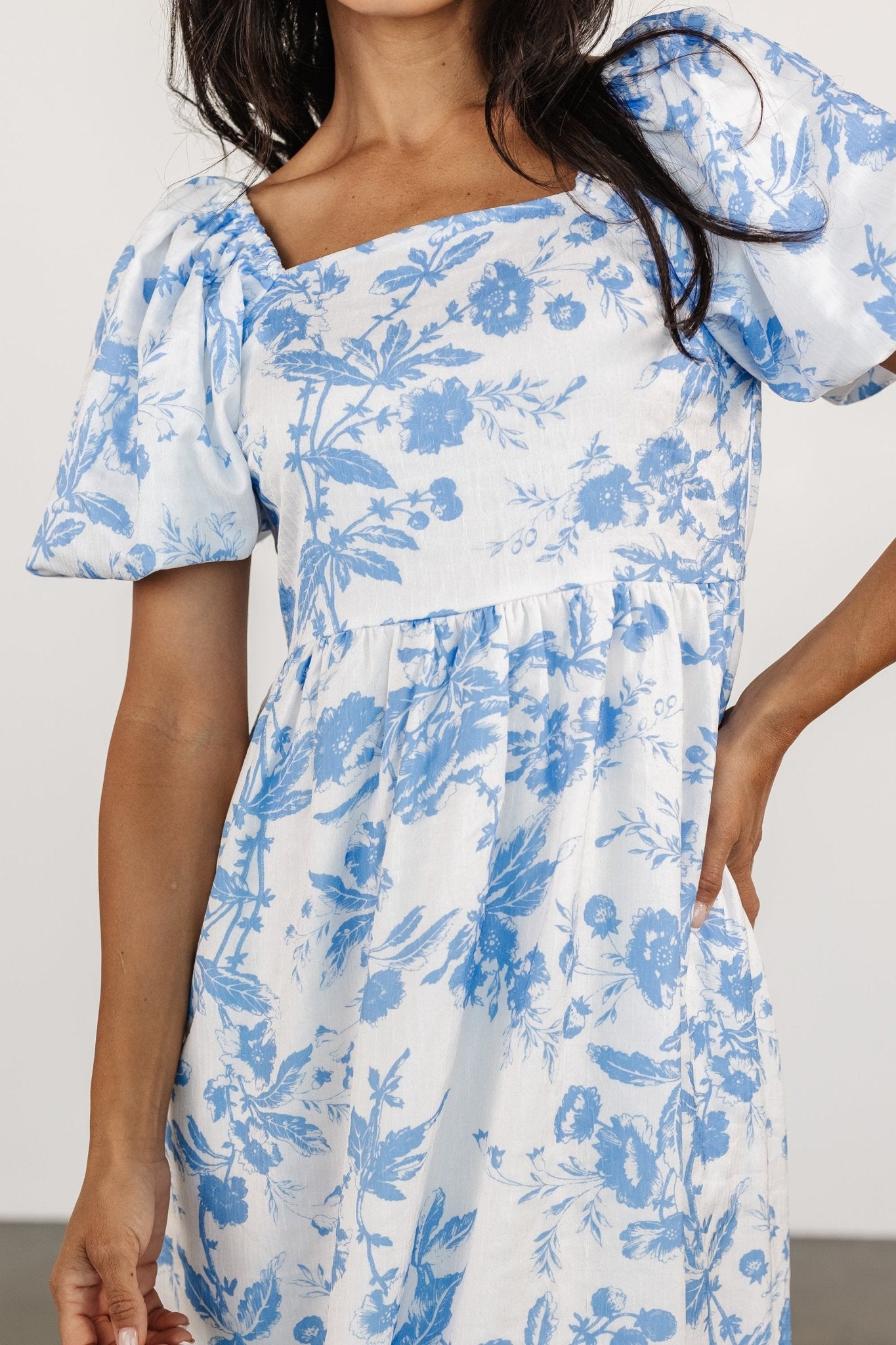 Graceland Maxi Dress | White + Blue Floral - Baltic Born