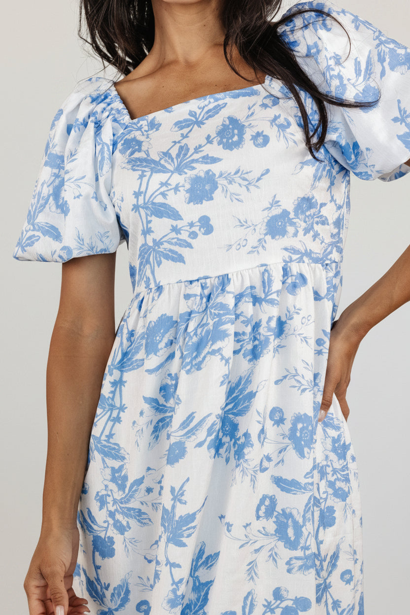 Graceland Maxi Dress White & Blue Floral | Baltic Born M Graceland Maxi Dress White & Blue Floral | Baltic Born M