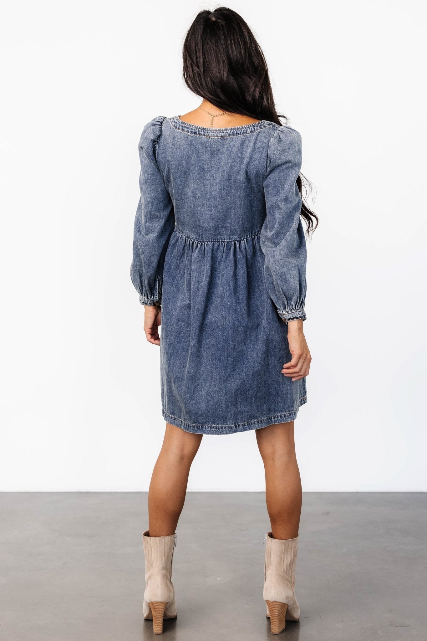 Gretchen Denim Short Dress | Blue - Baltic Born