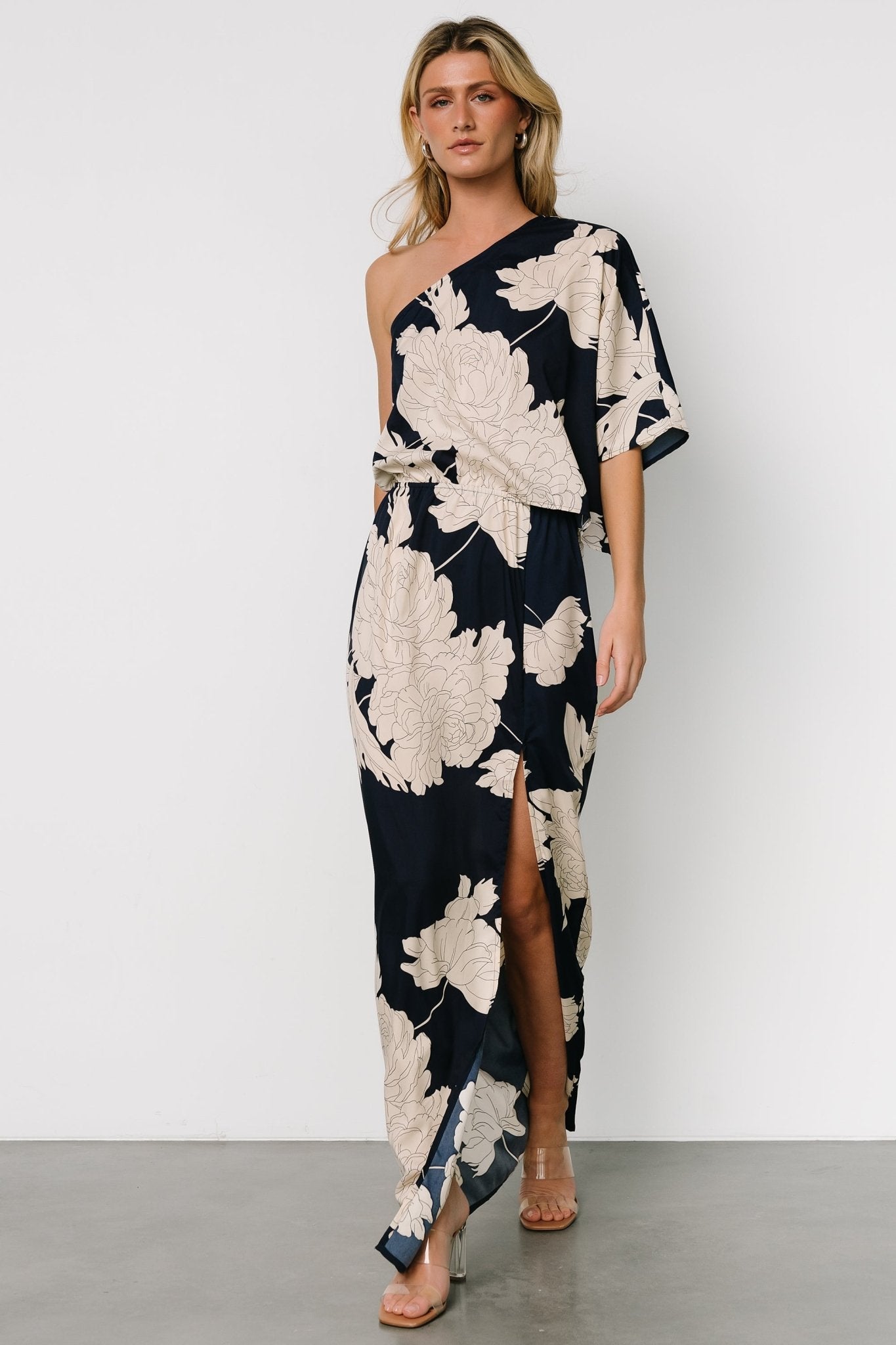 Halston Maxi Dress | Navy + Cream - Baltic Born