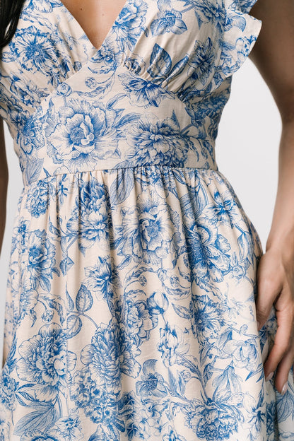 Hampton Maxi Dress | Blue Print - Baltic Born