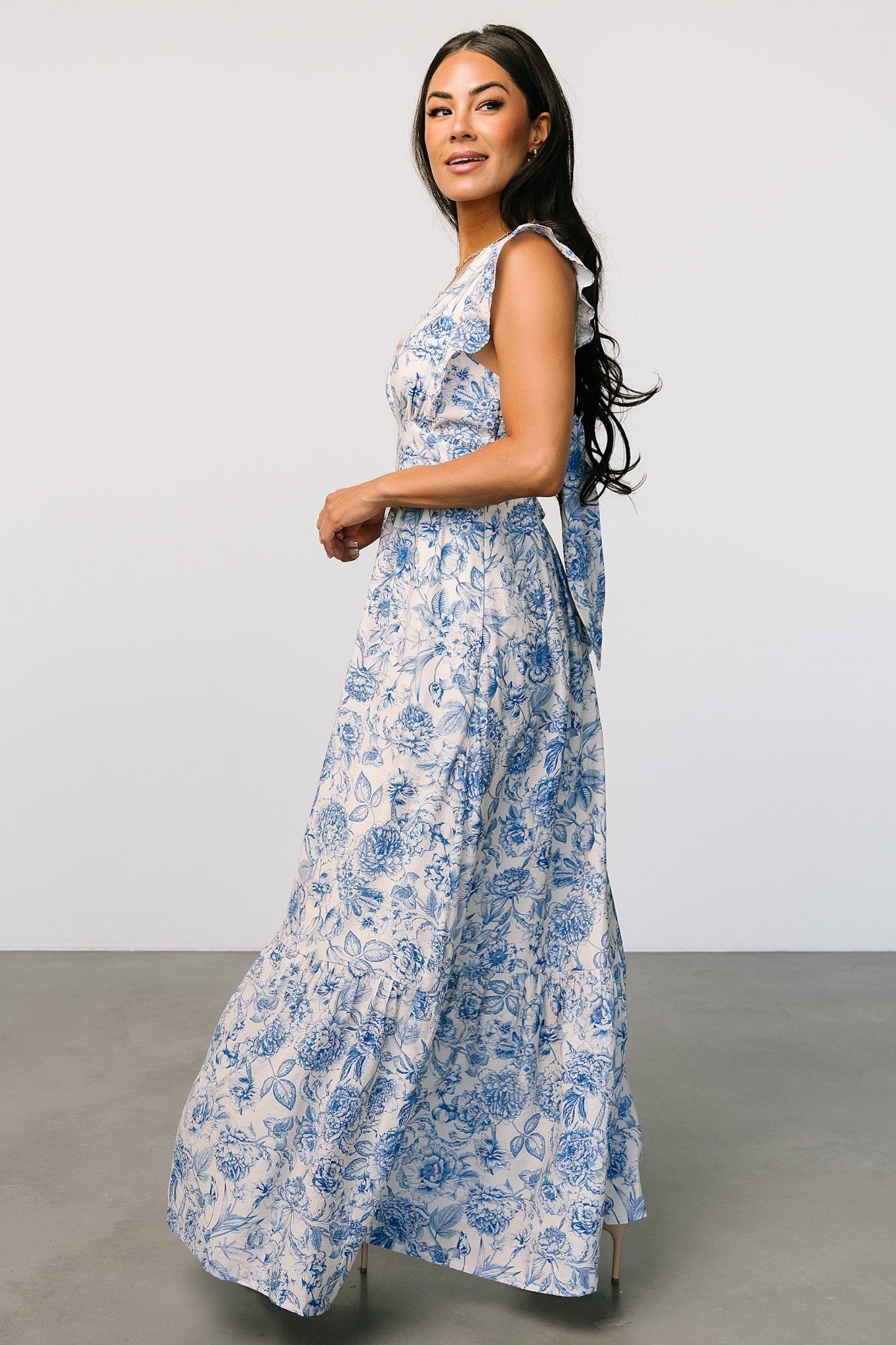 Hampton Maxi Dress | Blue Print - Baltic Born