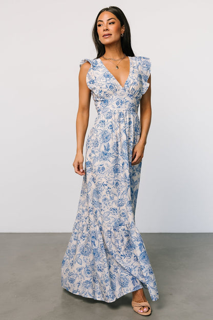 Hampton Maxi Dress | Blue Print - Baltic Born