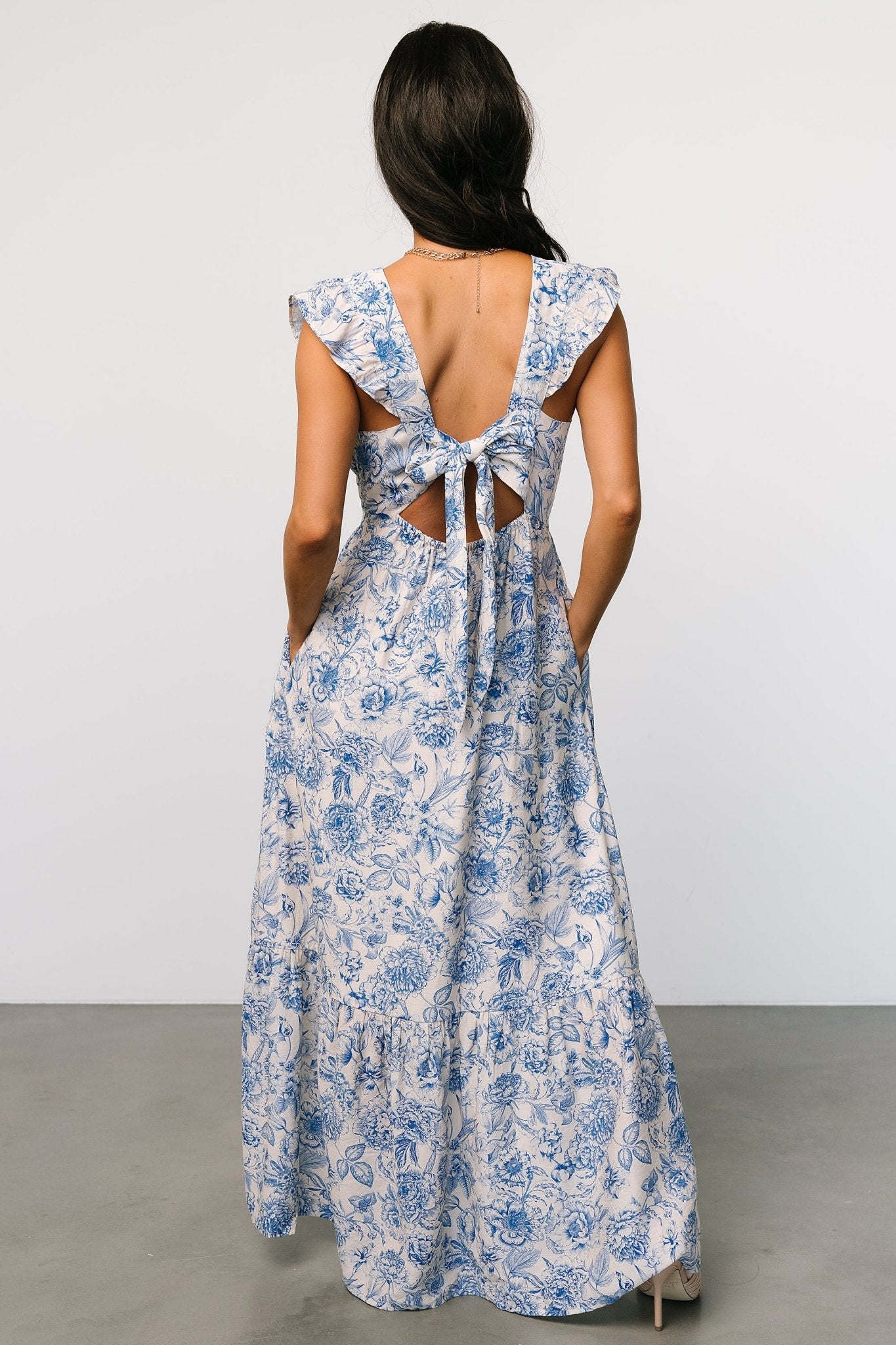 Hampton Maxi Dress | Blue Print - Baltic Born