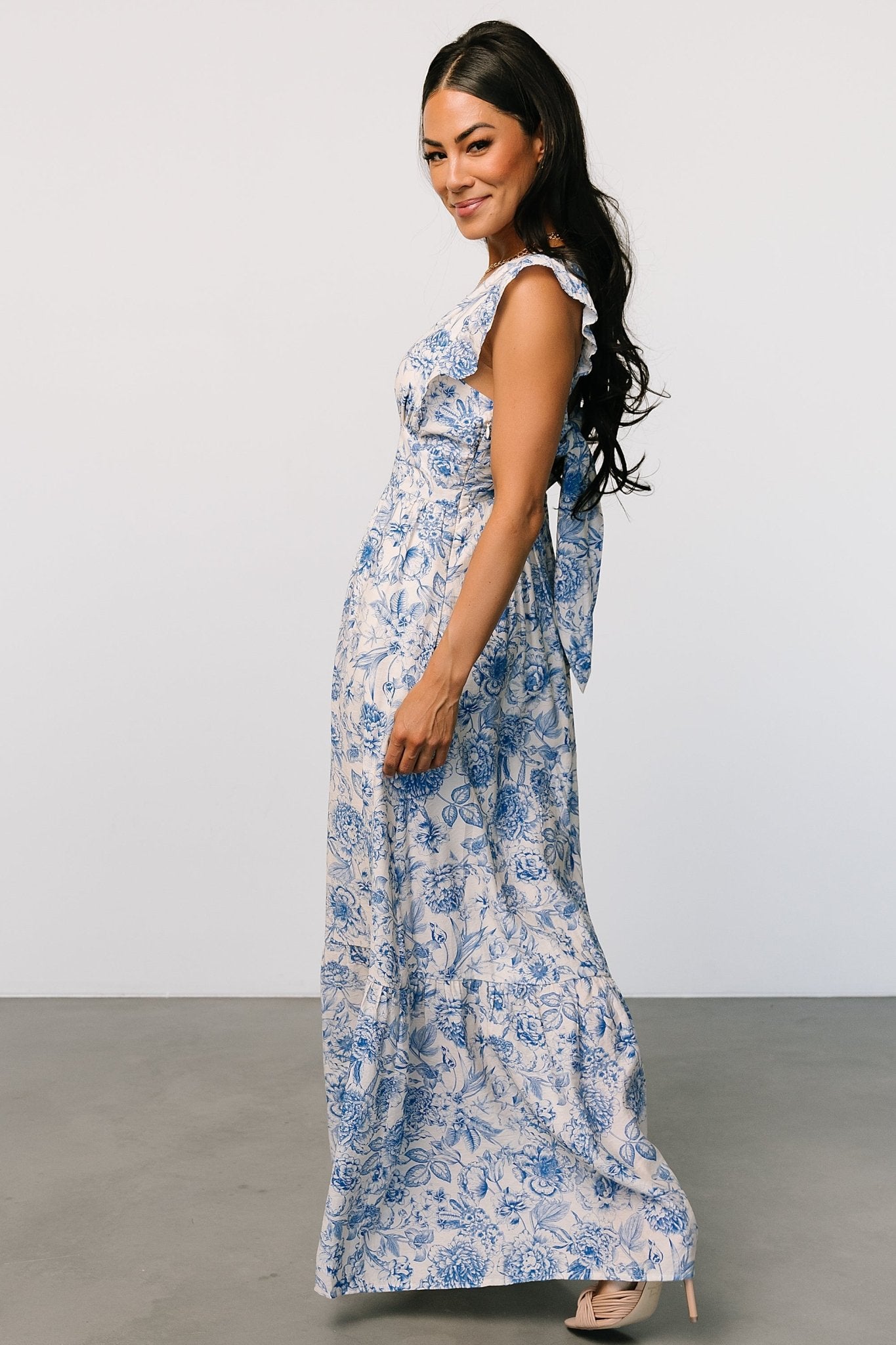 Hampton Maxi Dress | Blue Print - Baltic Born