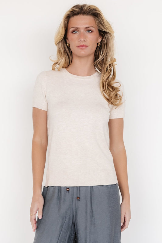 Hannah Knit Top | Oatmeal - Baltic Born