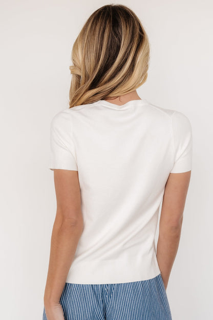 Hannah Knit Top | Off White - Baltic Born