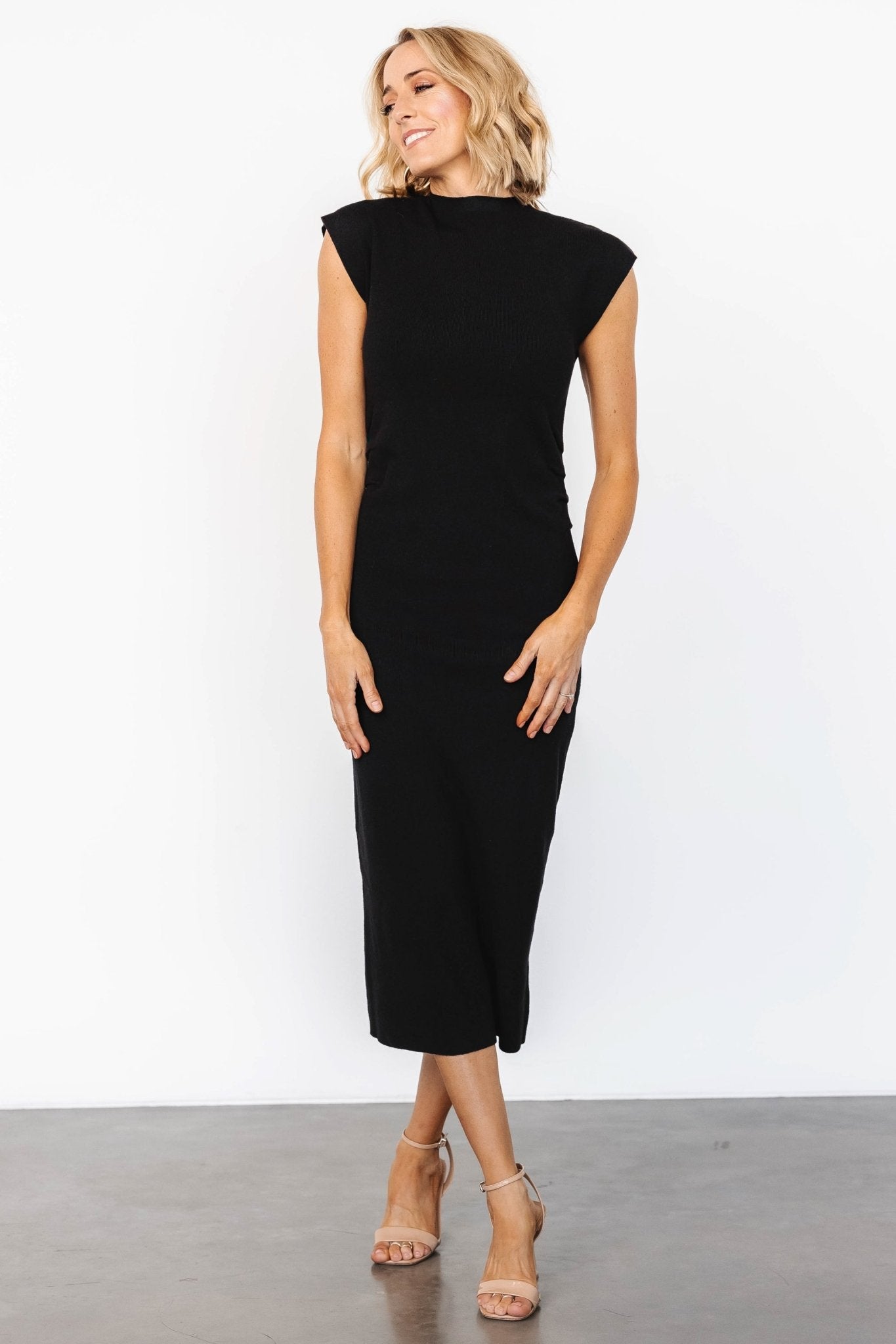 Harriet Midi Dress | Black - Baltic Born