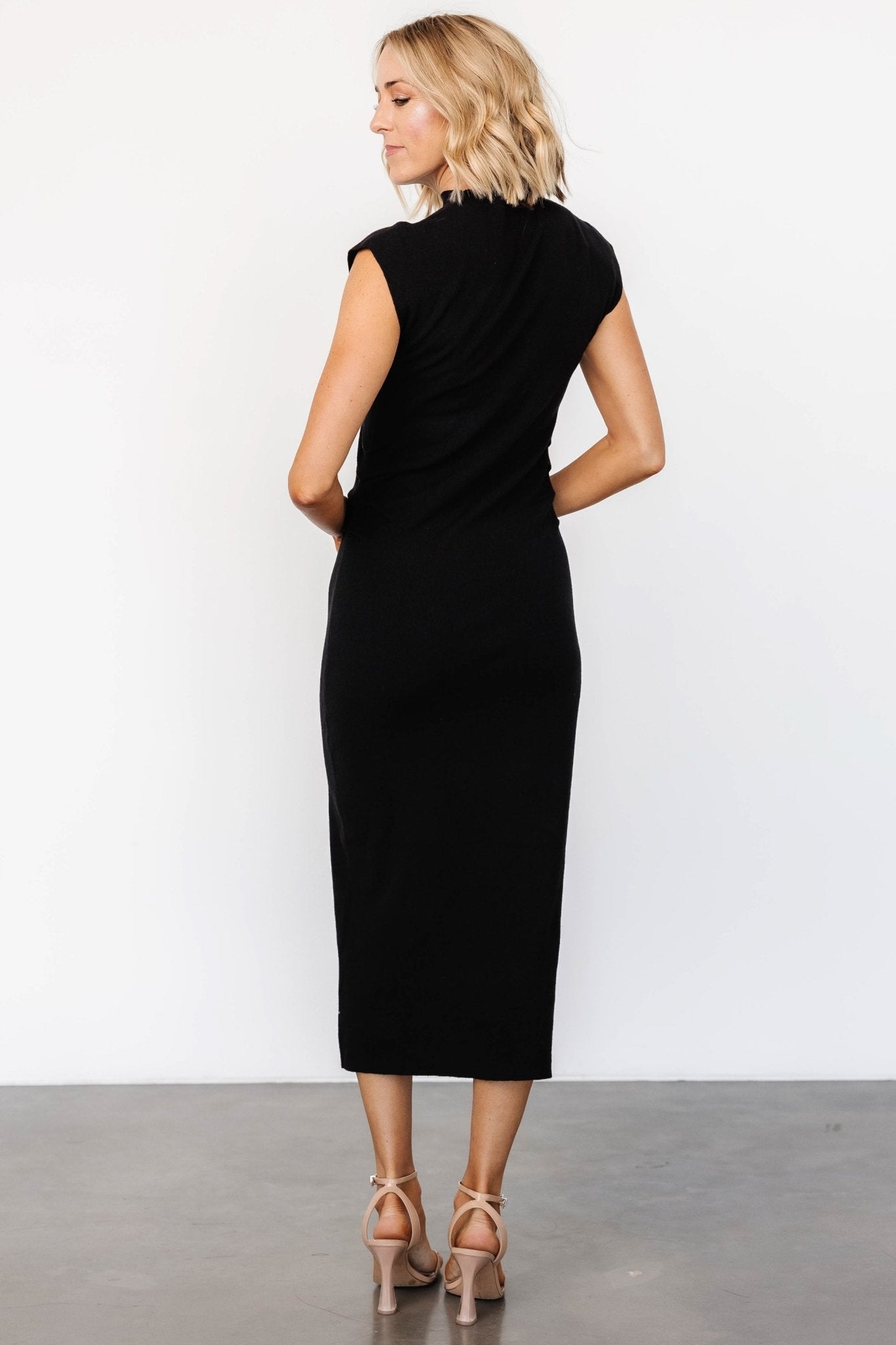 Harriet Midi Dress | Black - Baltic Born