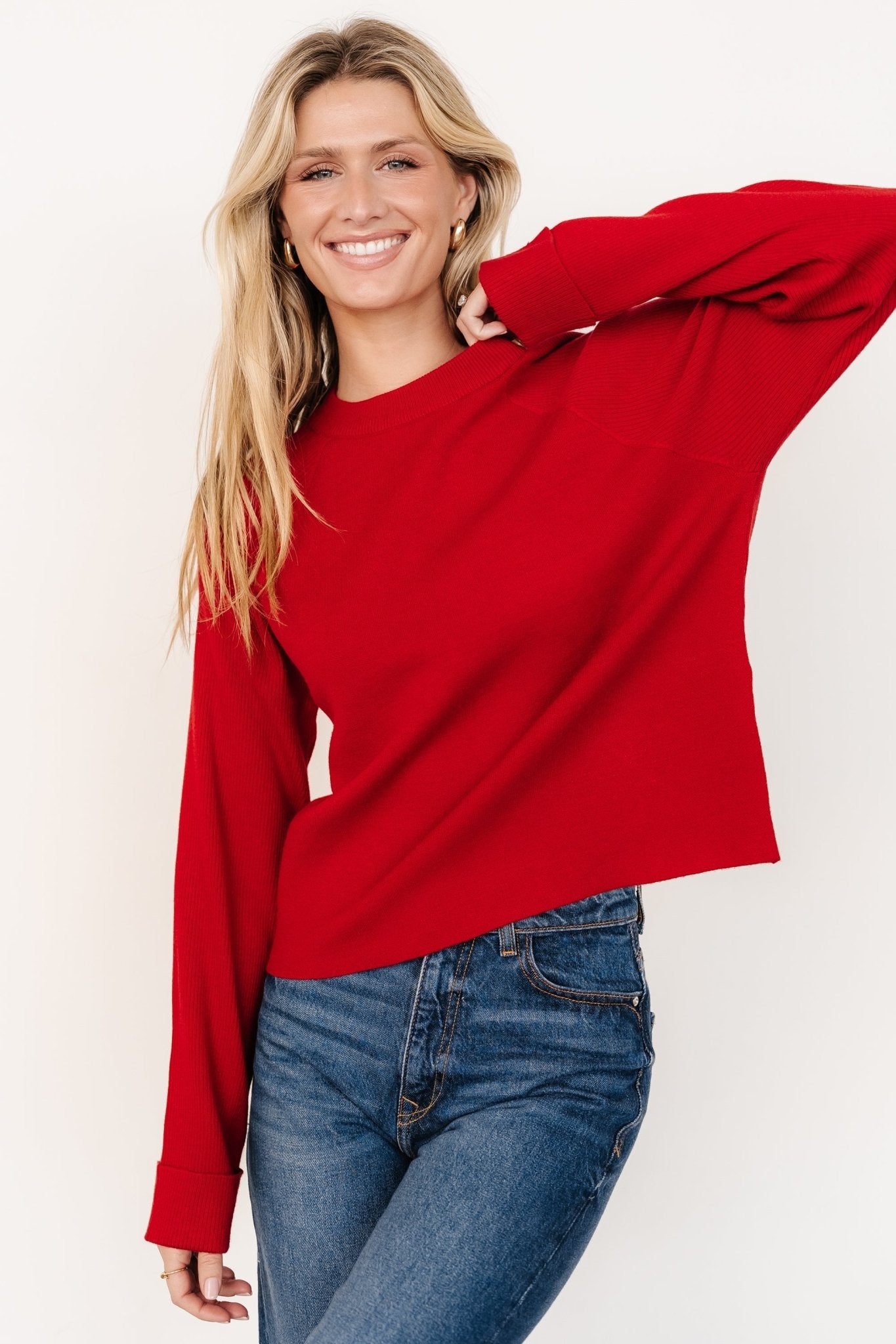 Helena Knit Sweater | Red - Baltic Born