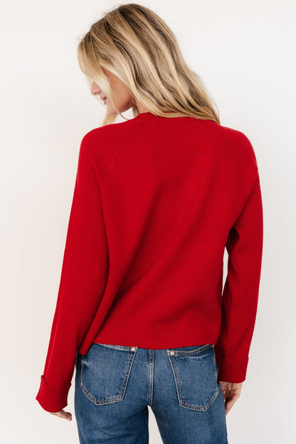 Helena Knit Sweater | Red - Baltic Born