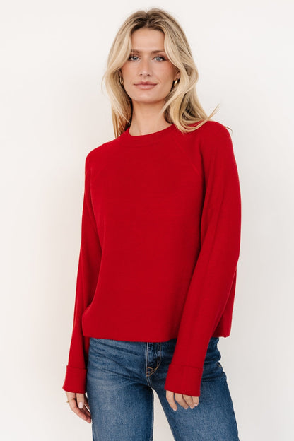 Helena Knit Sweater | Red - Baltic Born