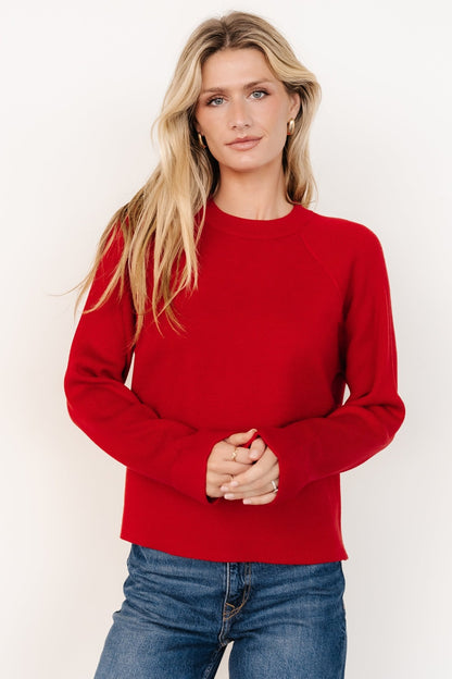 Helena Knit Sweater | Red - Baltic Born