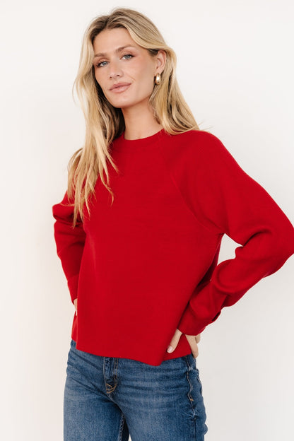 Helena Knit Sweater | Red - Baltic Born