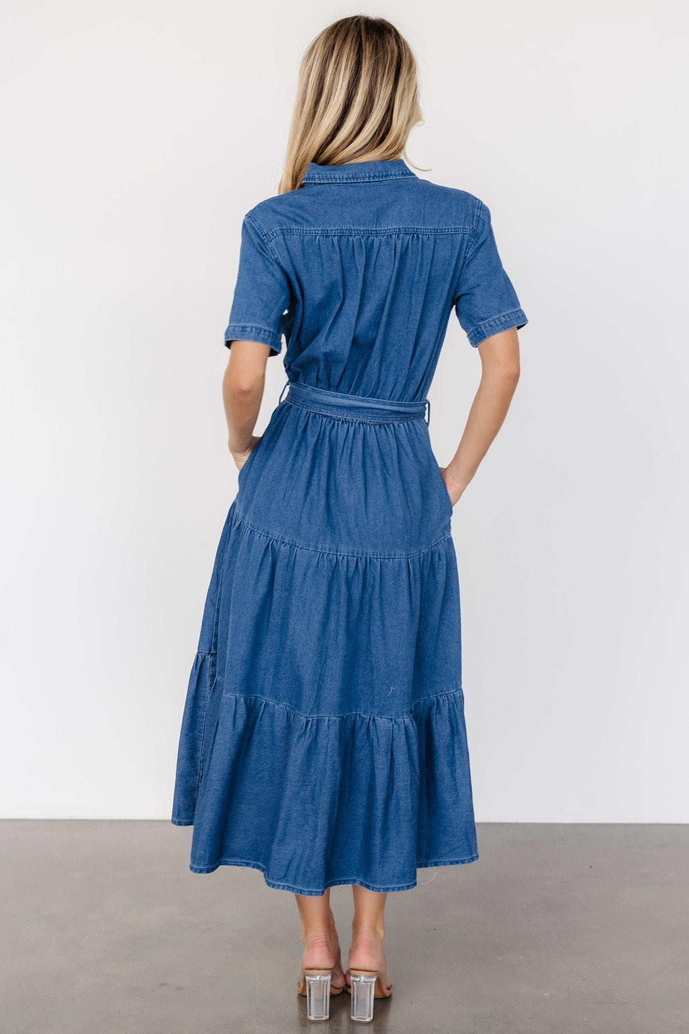 Henrietta Midi Dress | Denim Blue - Baltic Born