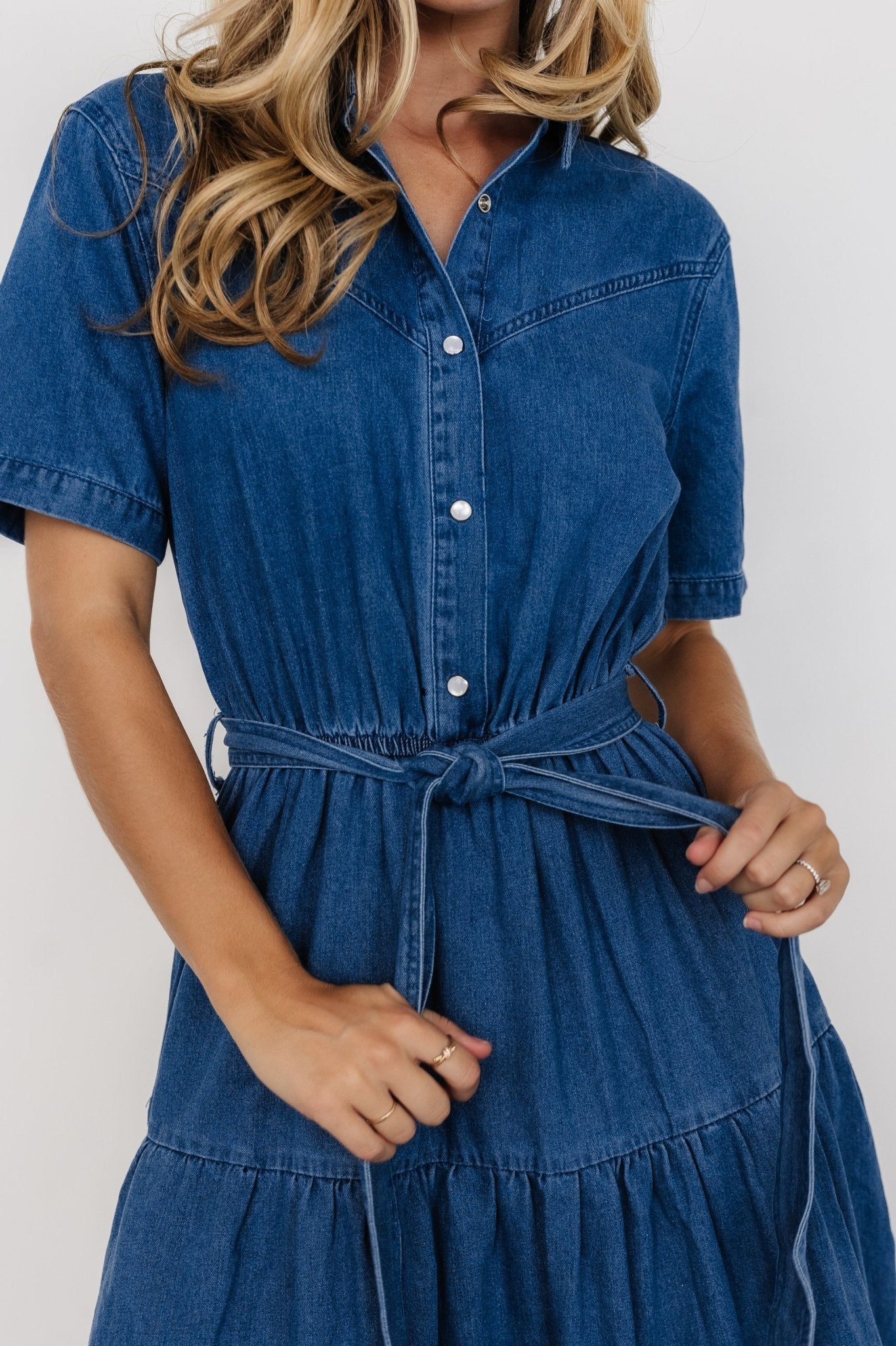 Henrietta Midi Dress | Denim Blue - Baltic Born