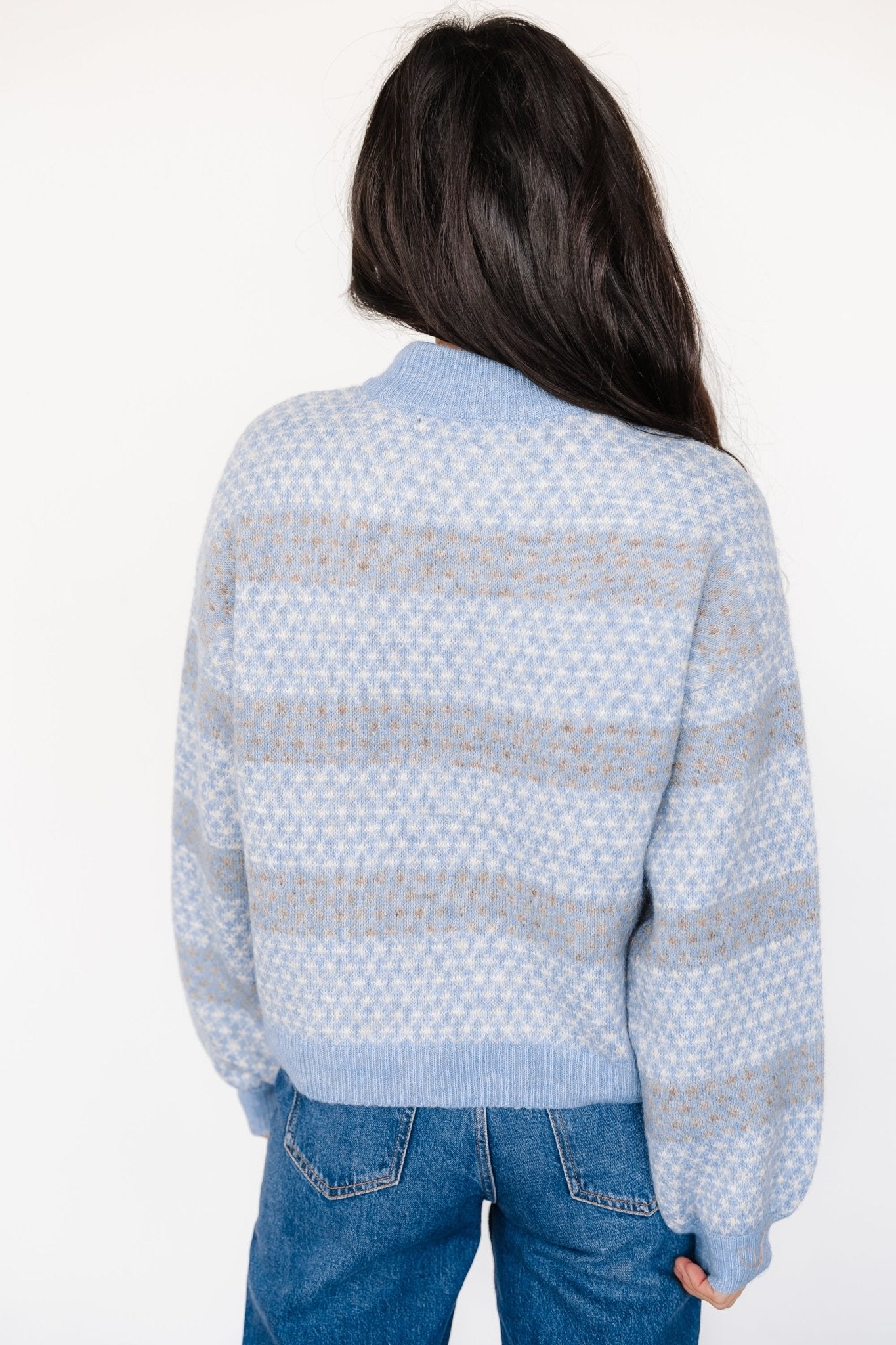 Henry Knit Sweater | Blue + Mocha - Baltic Born