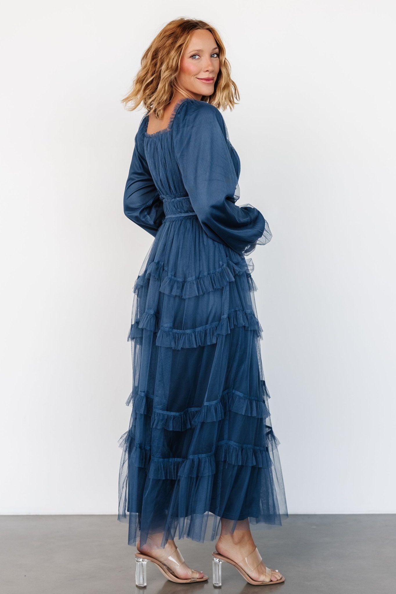 Hilda Tulle Maxi Dress | Vintage Navy - Baltic Born