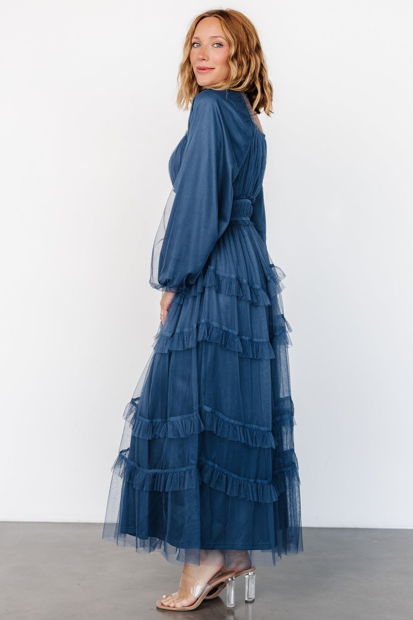 Hilda Tulle Maxi Dress | Vintage Navy - Baltic Born