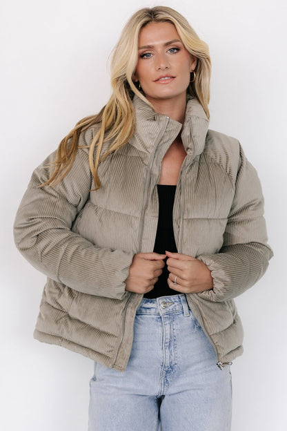 Holden Corduroy Puffer Jacket | Dusty Sage - Baltic Born