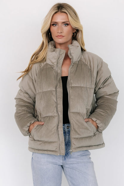 Holden Corduroy Puffer Jacket | Dusty Sage - Baltic Born