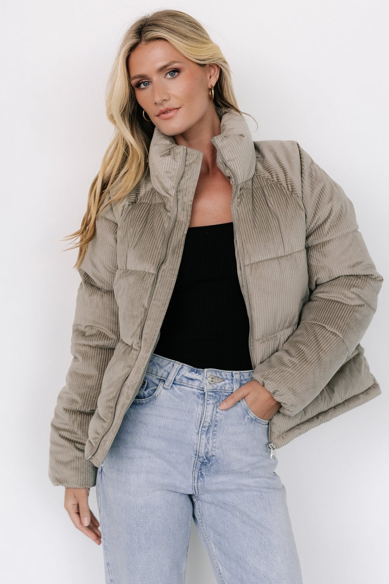 Holden Corduroy Puffer Jacket | Dusty Sage - Baltic Born