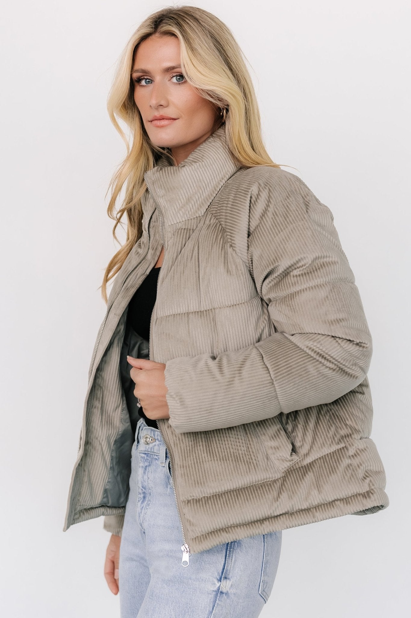 Holden Corduroy Puffer Jacket | Dusty Sage - Baltic Born