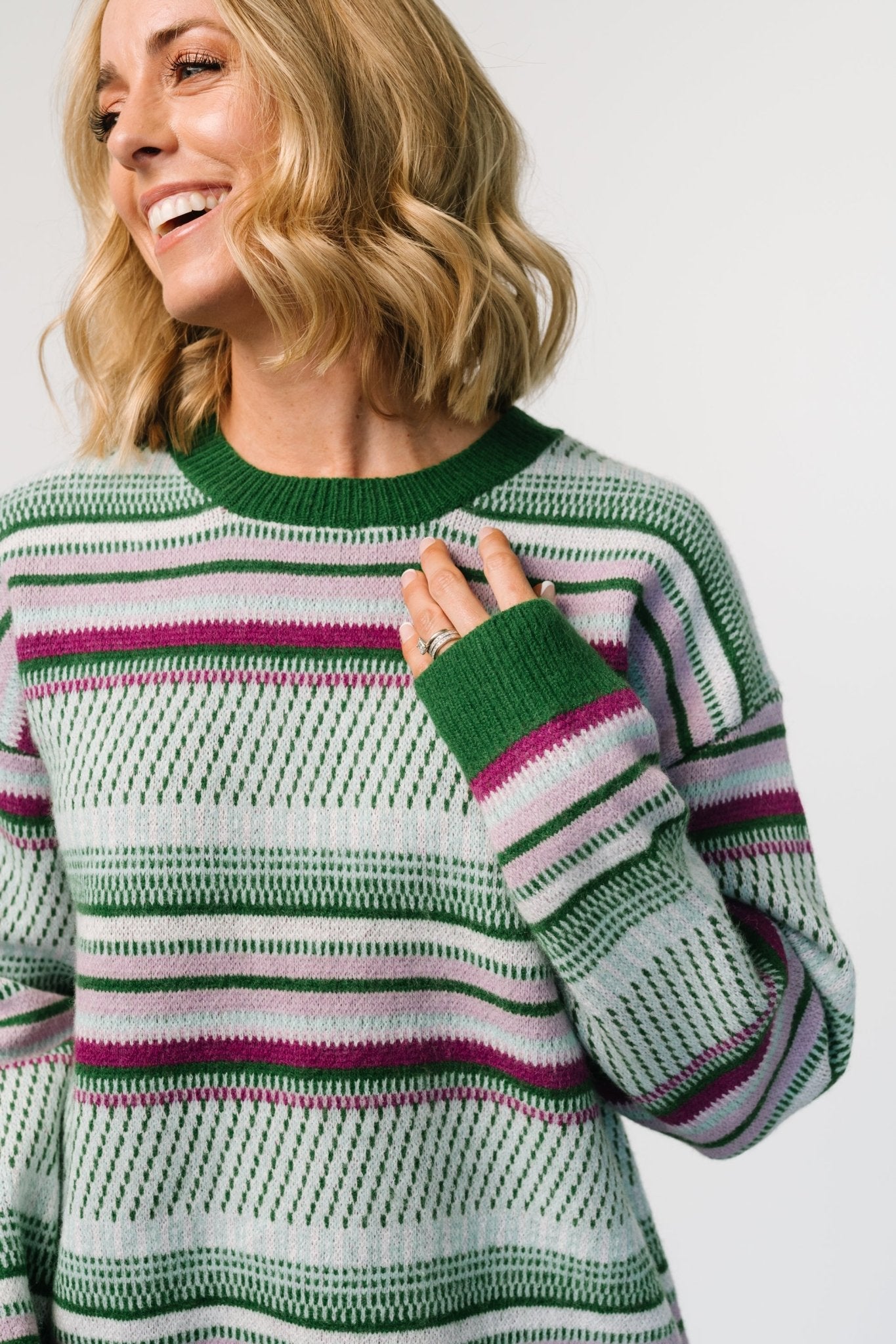 Holmes Sweater | Green Multi - Baltic Born