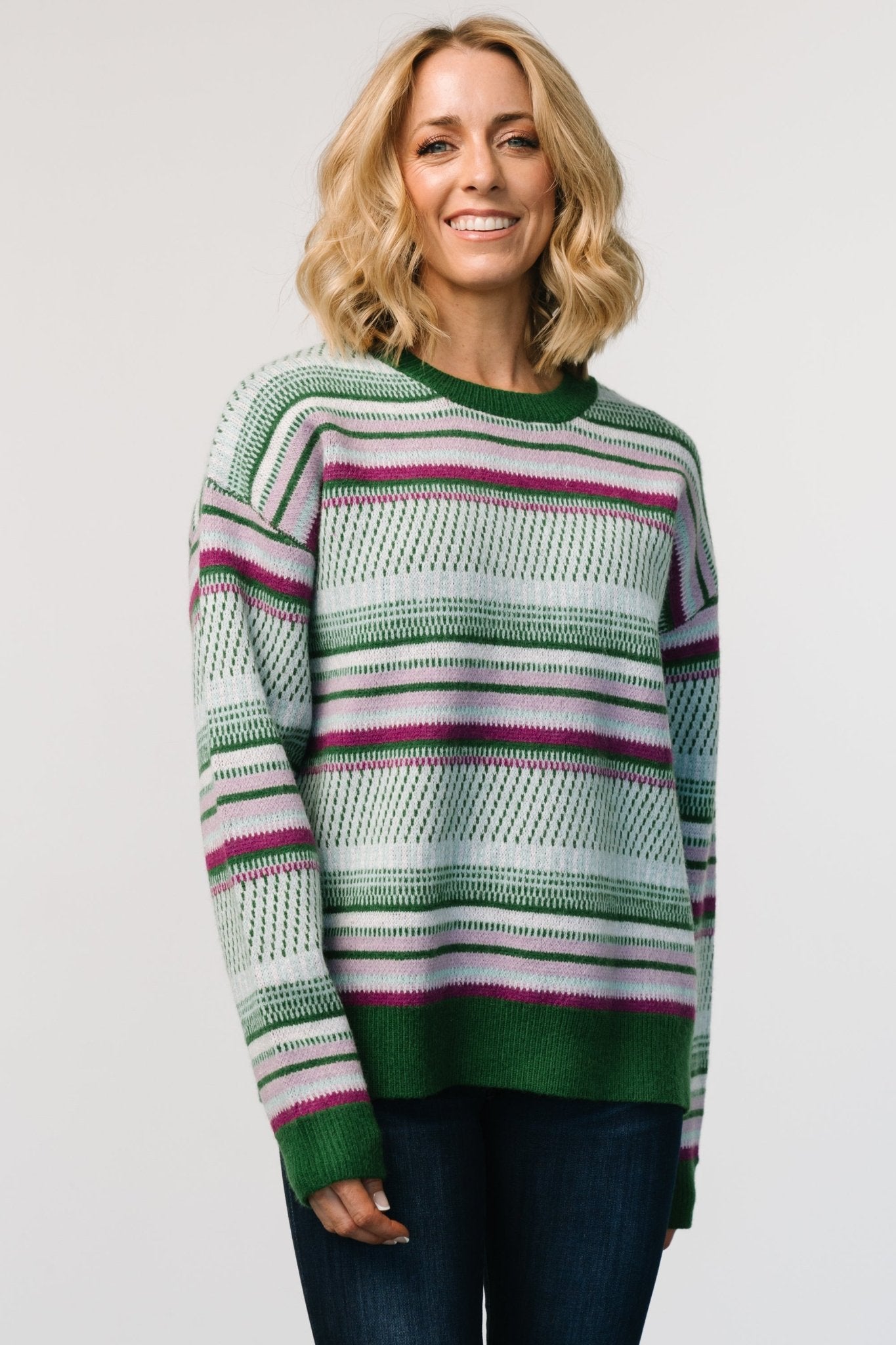 Holmes Sweater | Green Multi - Baltic Born