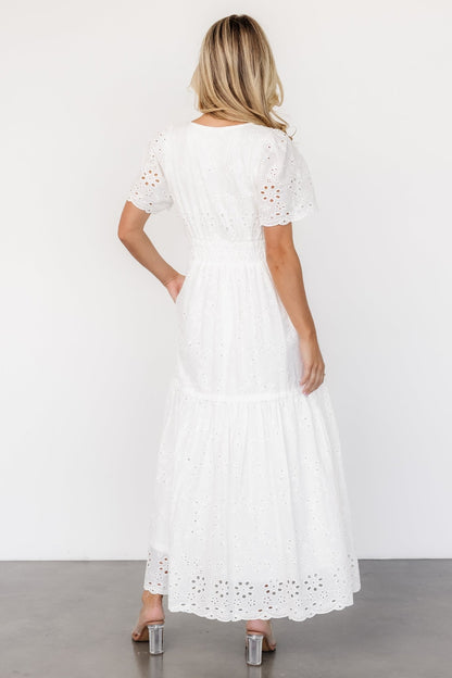 Hyacinth Eyelet Maxi Dress | Off White - Baltic Born