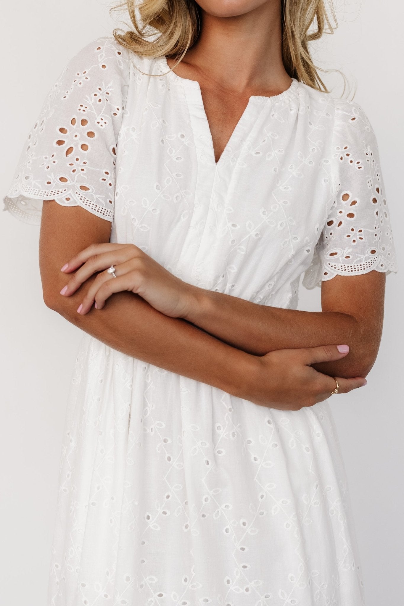 Hyacinth Eyelet Maxi Dress | Off White - Baltic Born