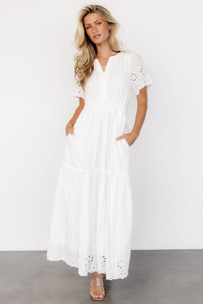 Hyacinth Eyelet Maxi Dress | Off White - Baltic Born