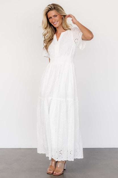 Hyacinth Eyelet Maxi Dress | Off White - Baltic Born