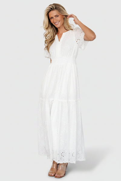 Hyacinth Eyelet Maxi Dress