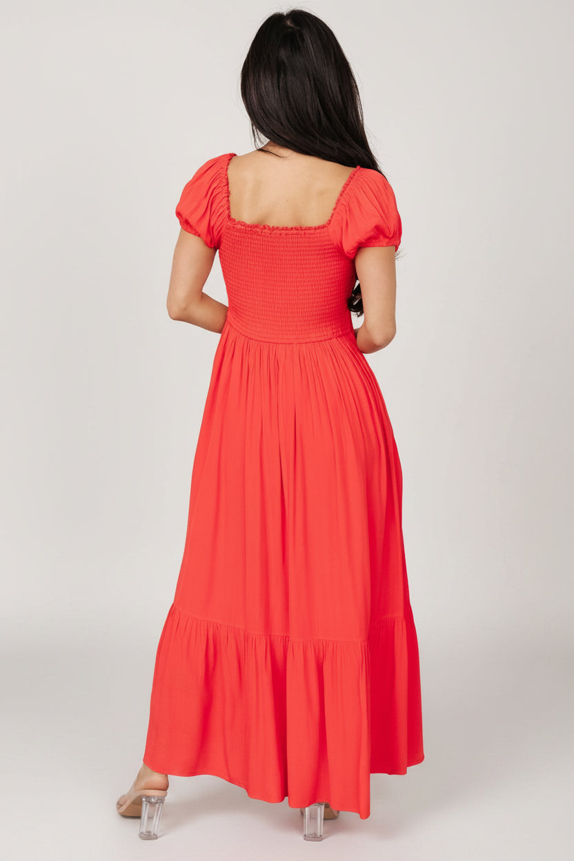 Ilona Maxi Dress | Cherry Red