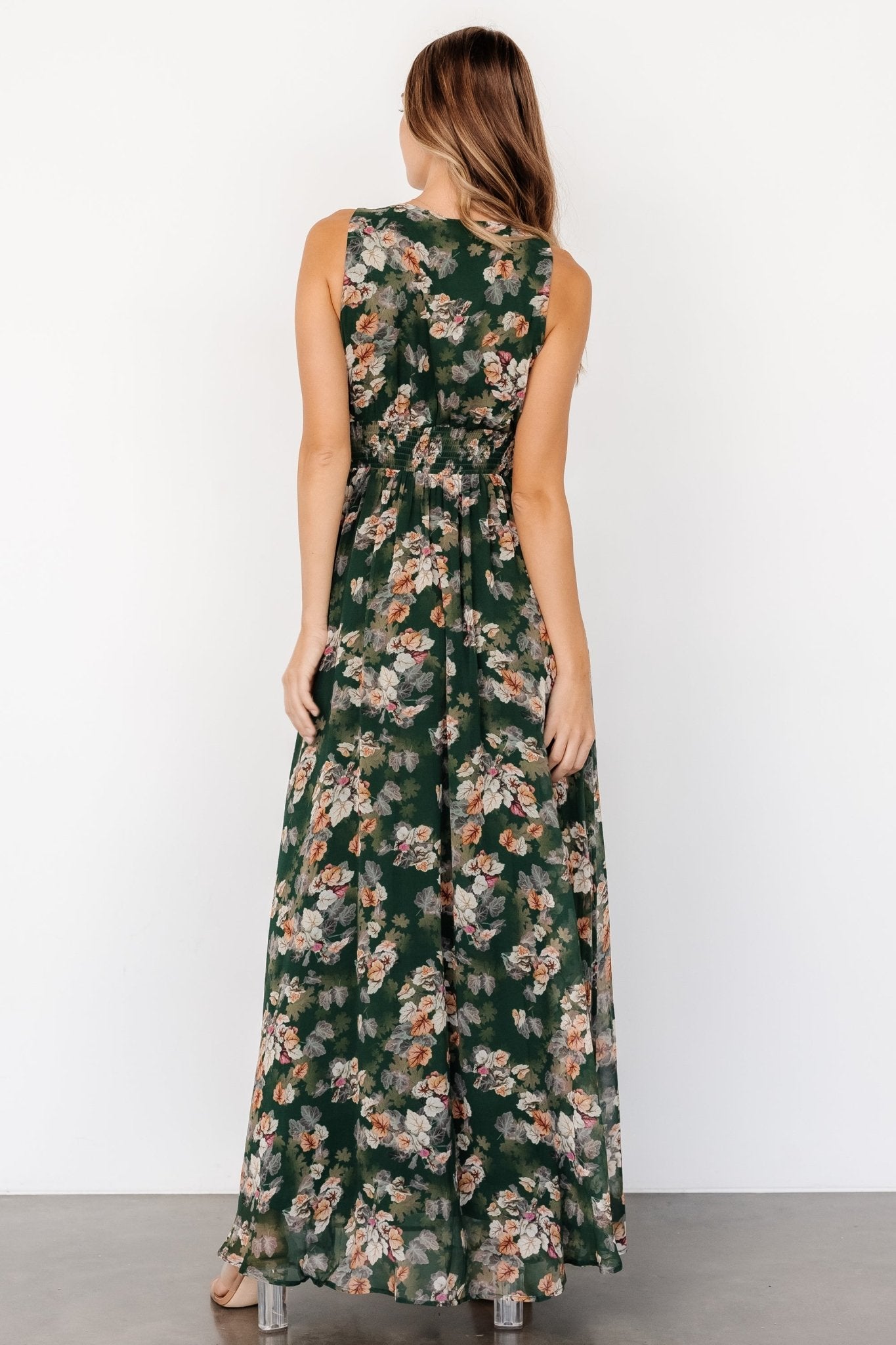 Imogen Maxi Dress | Deep Green Multi - Baltic Born